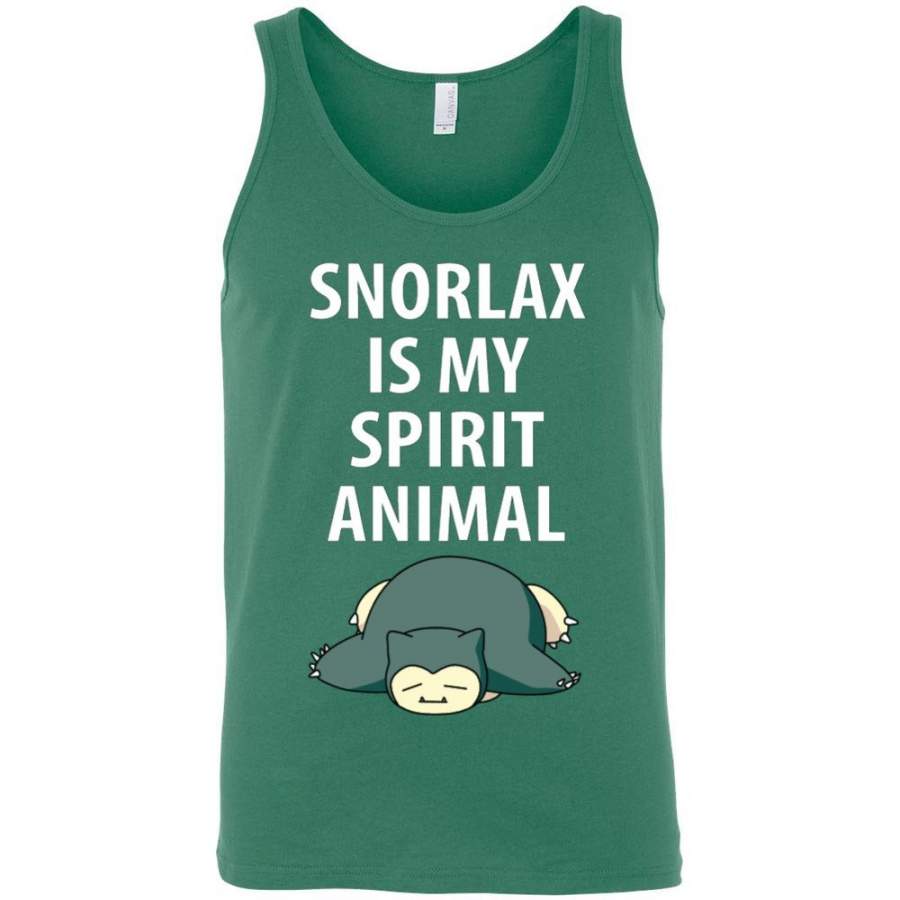 Snorlax Shirt – Snorlax Is My Spirit Animal – Canvas Unisex Tank