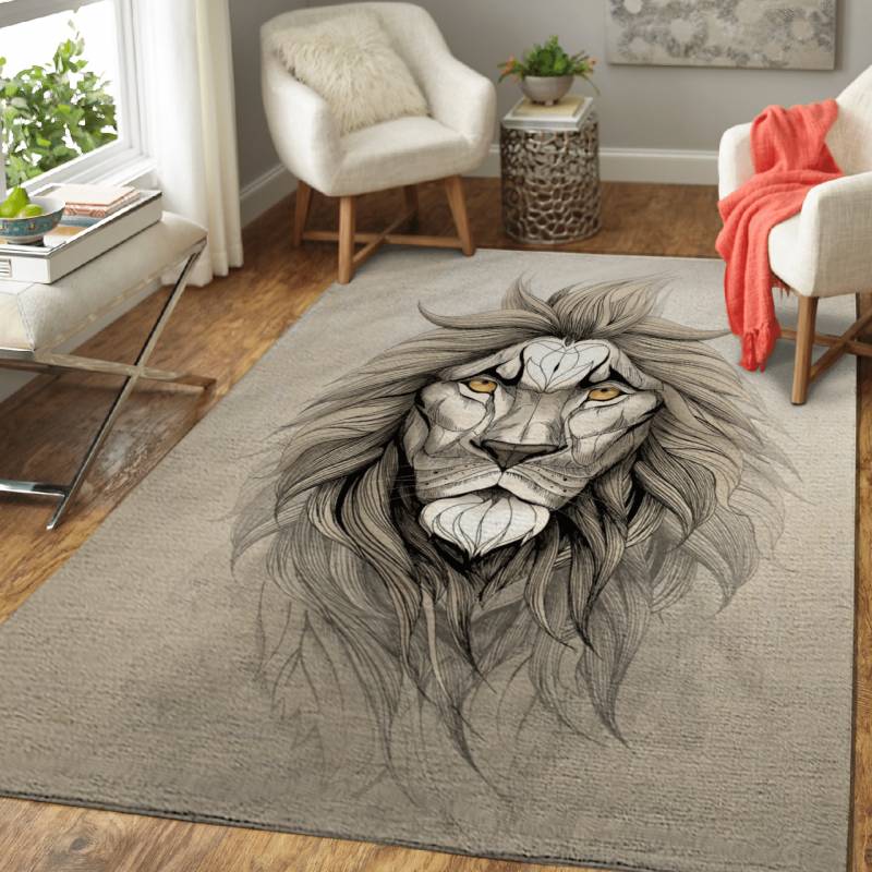 The Lion – Wild Animals Area Rug Carpet