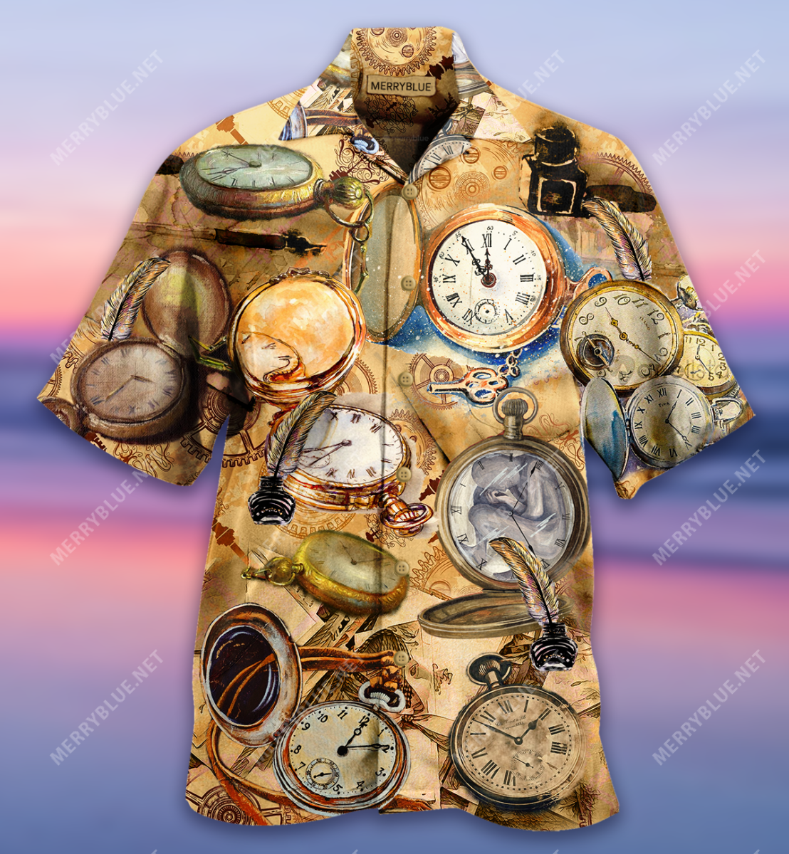 Lost Time Is Never Found Pocket Watch Unisex Hawaii Shirt Ha47812