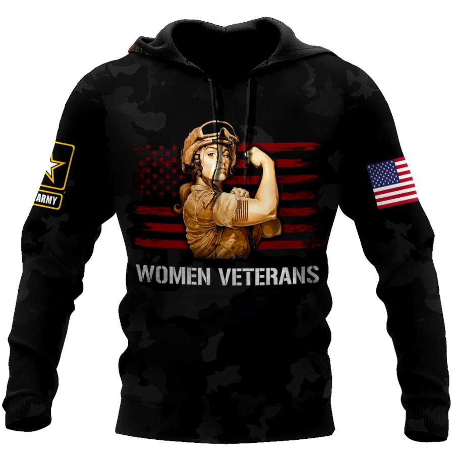 Women Veterans 3d all over printed shirts for men and women DD05232001