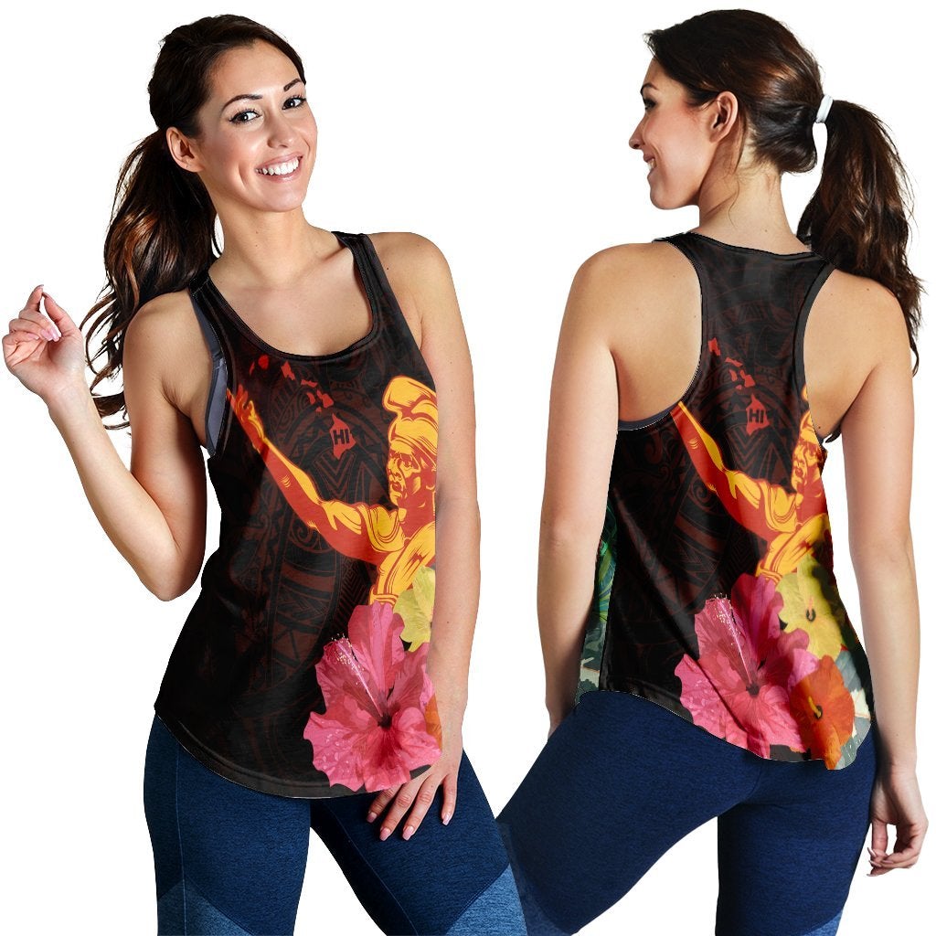 Hawaii King Kamehameha Hibiscus Racerback Tank Ah Ha91979