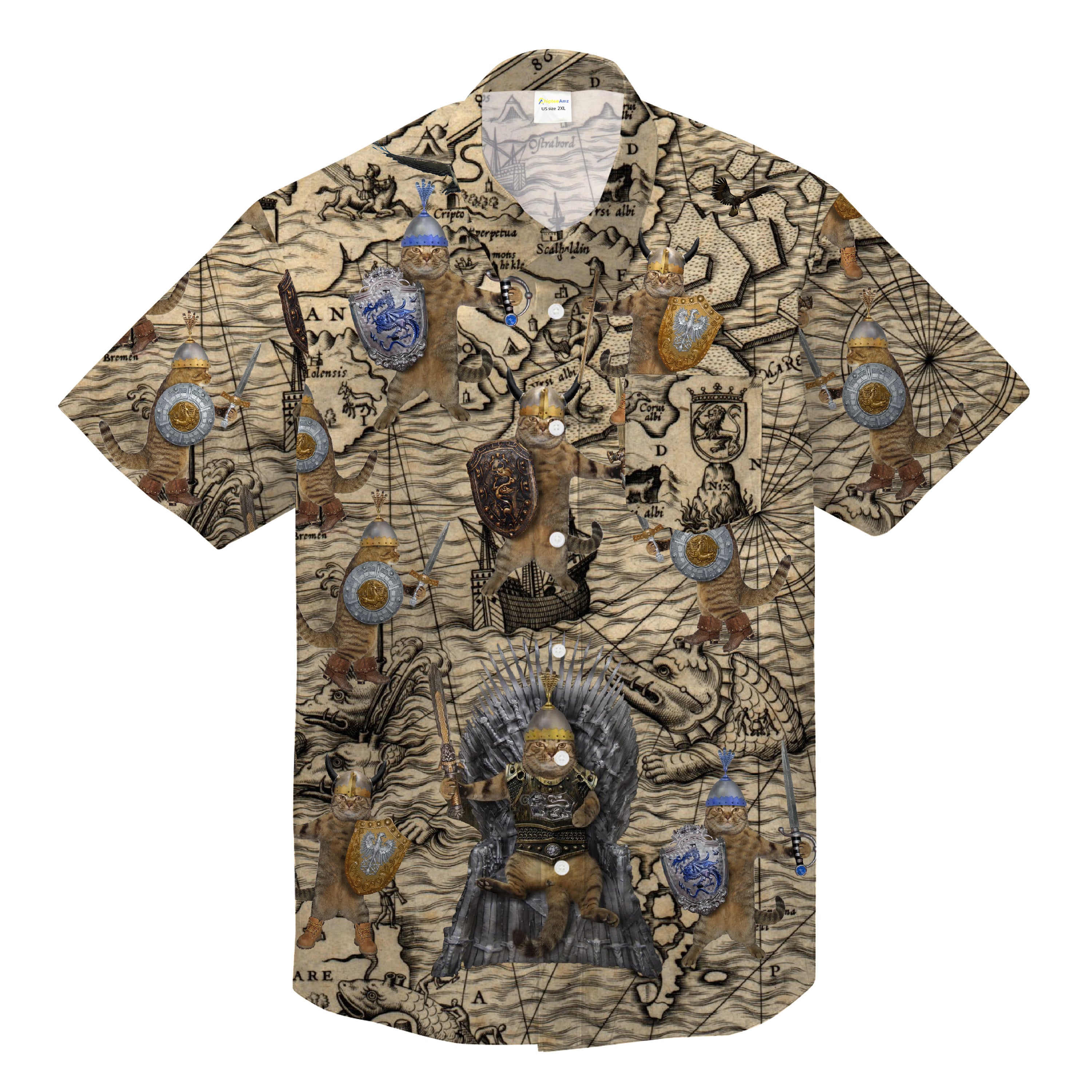 Viking Cat Hawaii Shirt Ha76119