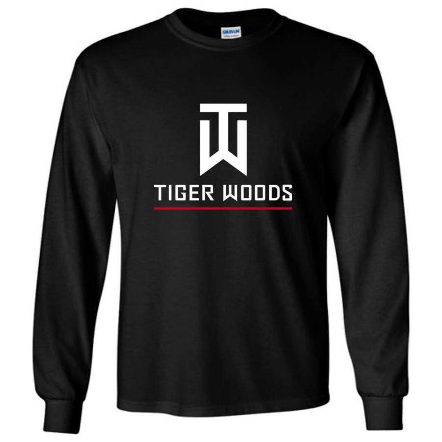 Tiger Woods T Shirt American Golf Golfer Legend New Logo Men Long Sleeve T-Shirt