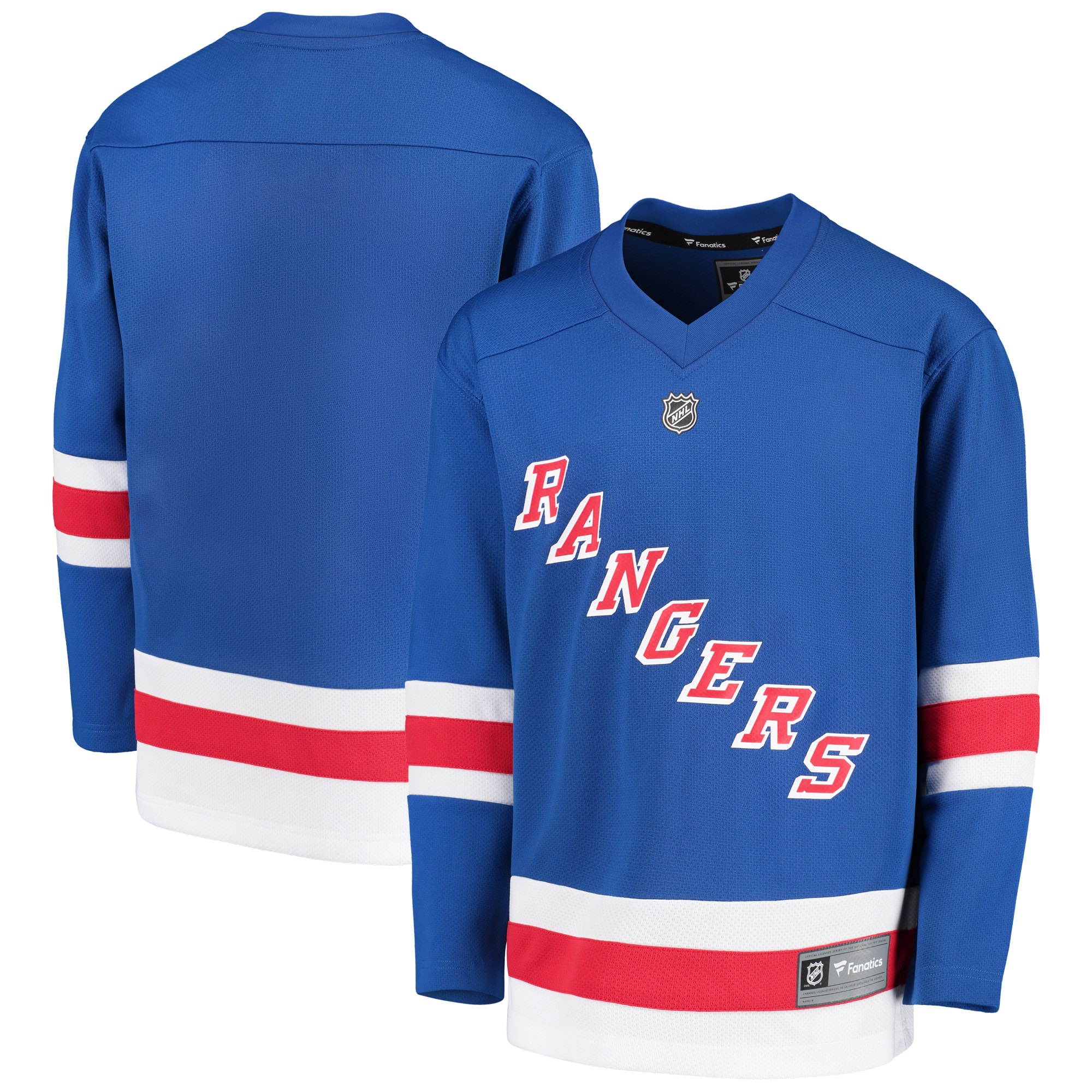 New York Rangers Branded Youth Home Replica Blank Jersey – Royal