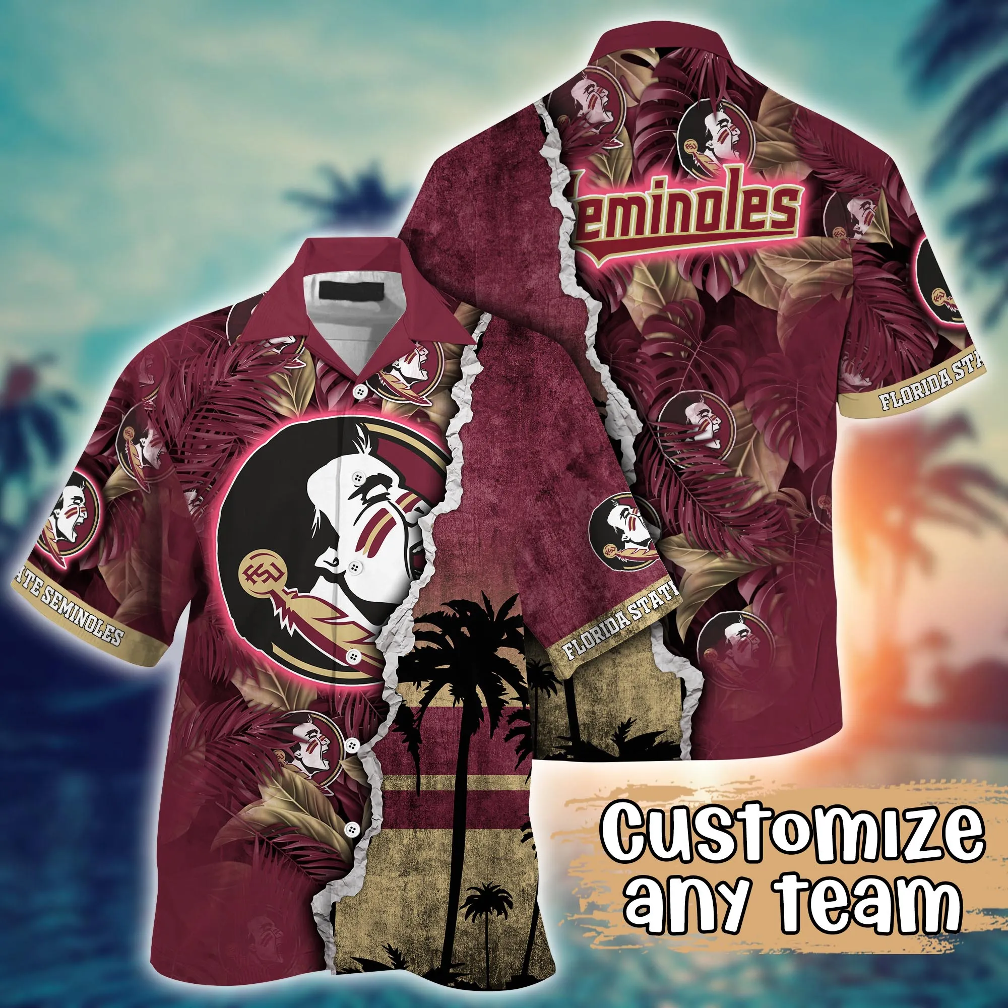 Florida State Seminoles NCCA Hawaiian Shirt Custom July Aloha Shirt