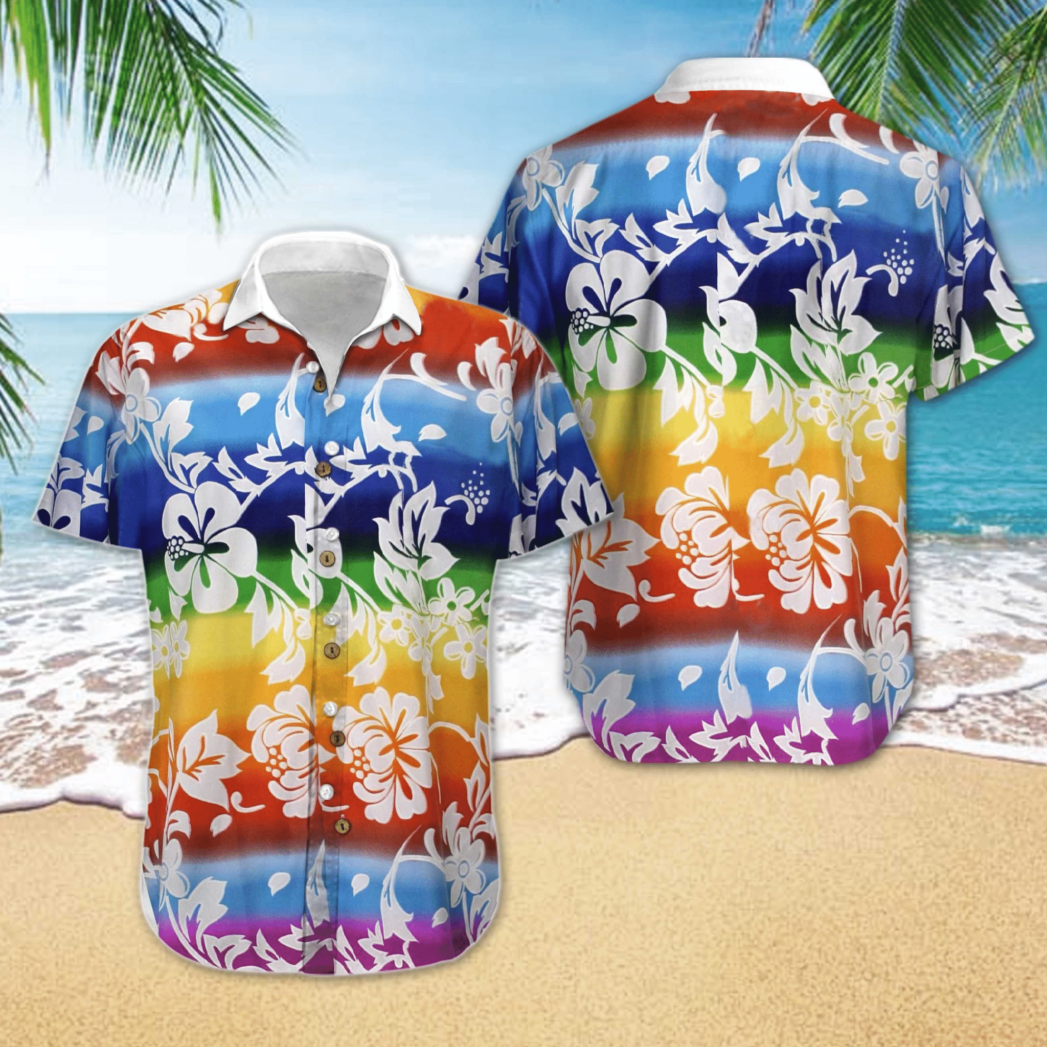 Lgbt Flower Hawaii Shirt Qdh