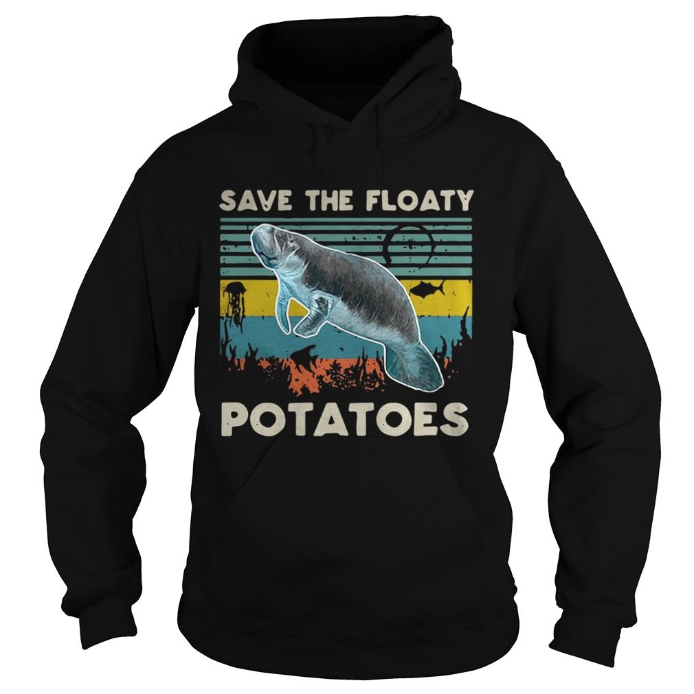 Save The Floaty Potatoes Cute Manatee Protection Animal Rescue Beach Sea Vintage Shirts