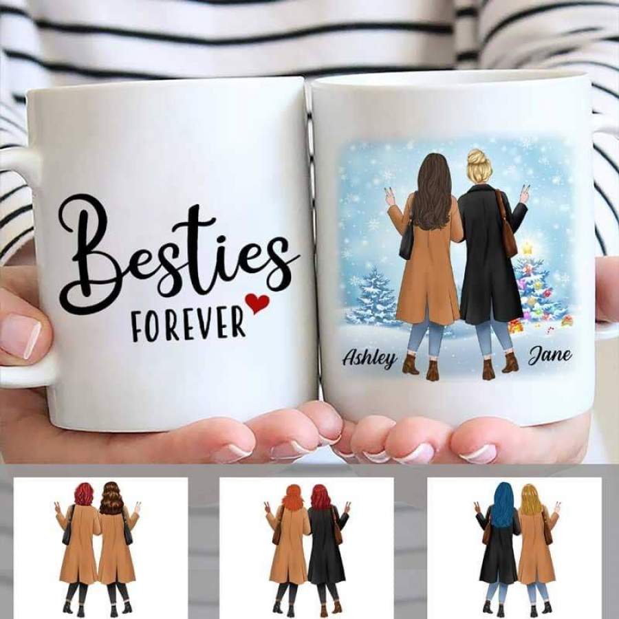 Besties In The Winter Personalized Mug