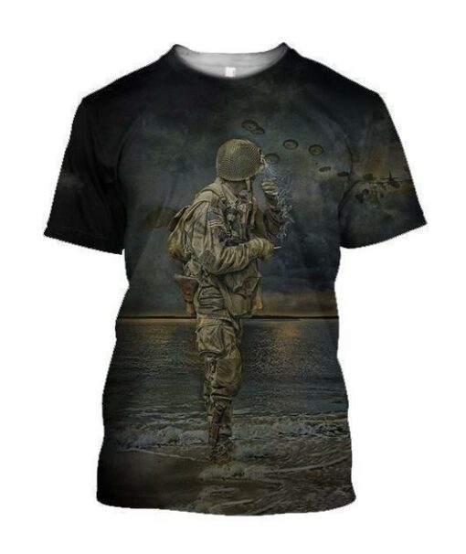 Army Paratrooper Veteran Man 3D All Over Print Shirts For Men & Women, Happy Veteran Memorial 3D Shirts, Veteran Day