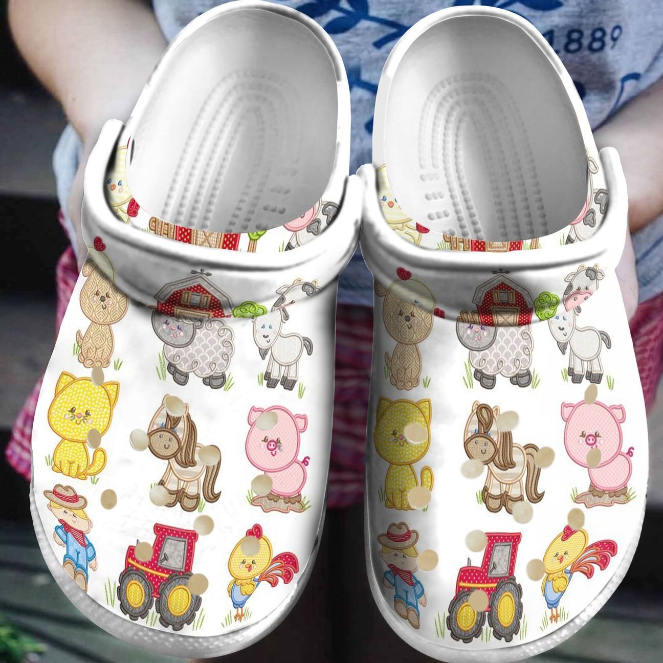 Farmer Personalized Clog, Custom Name, Text, Color, Number Fashion Style For Women, Men, Kid, Print 3D Farm Animals