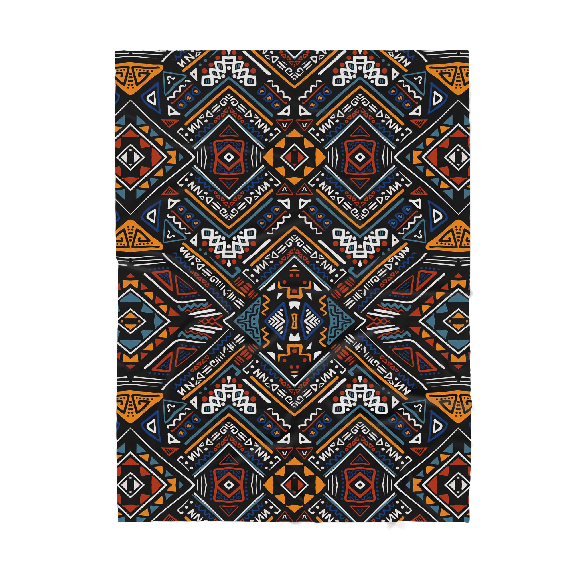 Custom Blanket – African Pattern – Deluxe Sherpa Blanket ML