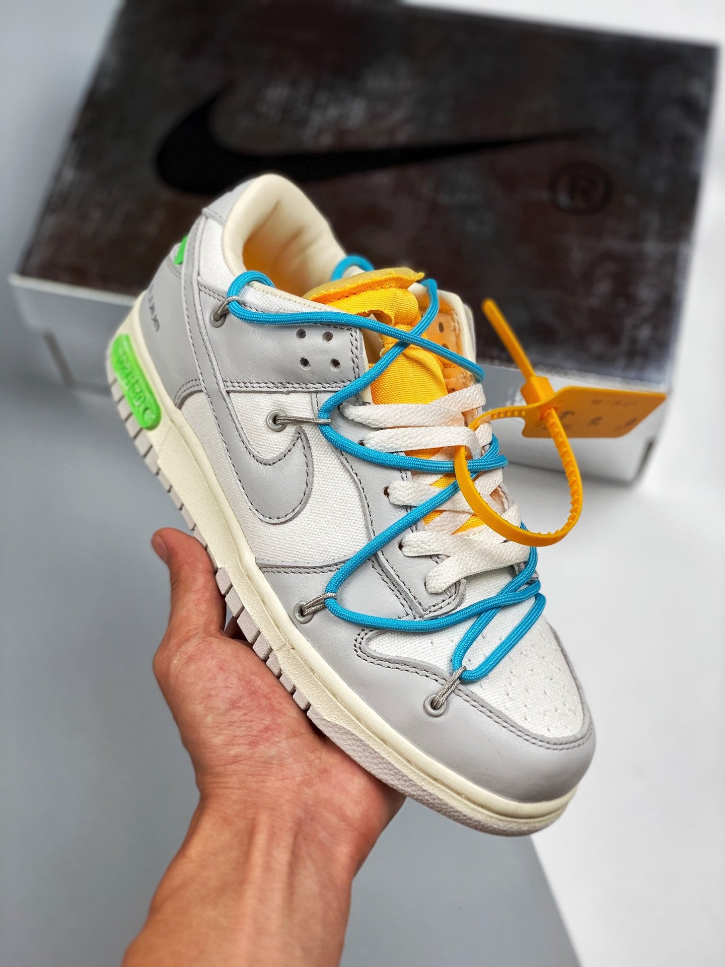 Off-White x Nike Dunk Low 02 of 50 Sail Grey Yellow 5338959