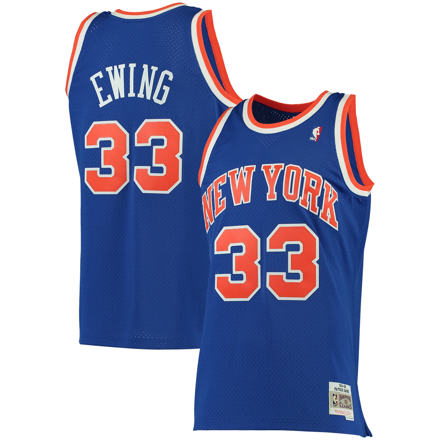 Patrick Ewing New York Knicks Mitchell & Ness Big & Tall Hardwood Classics Jersey – Blue