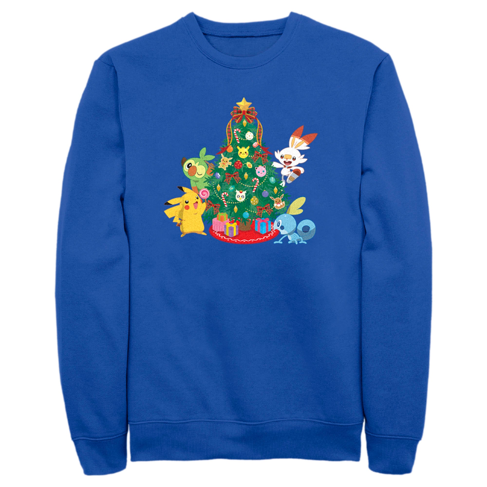 Men’S Pokemon Christmas Tree Friends Sweatshirt