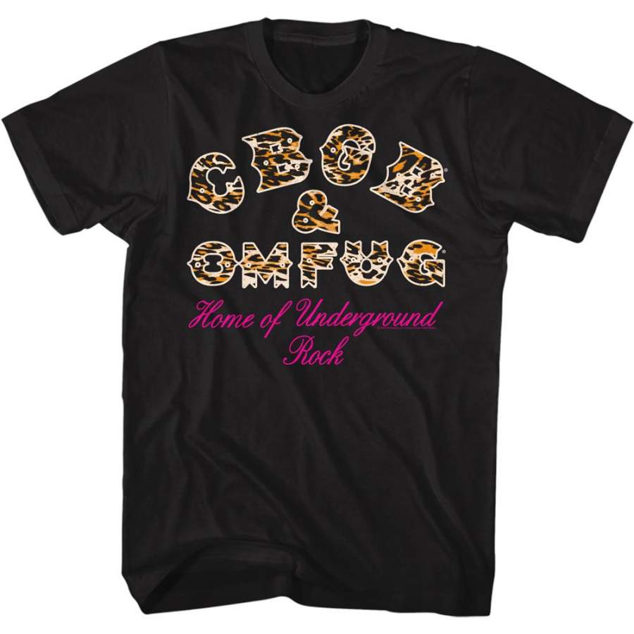 CBGB Special Order Leopard Logo Adult Short Sleeve T-Shirt