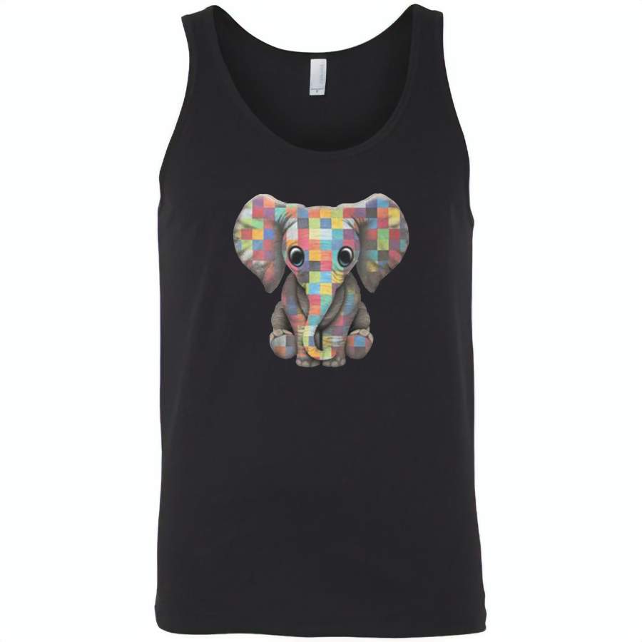 Baby elephant autism awareness – Canvas Unisex Tank