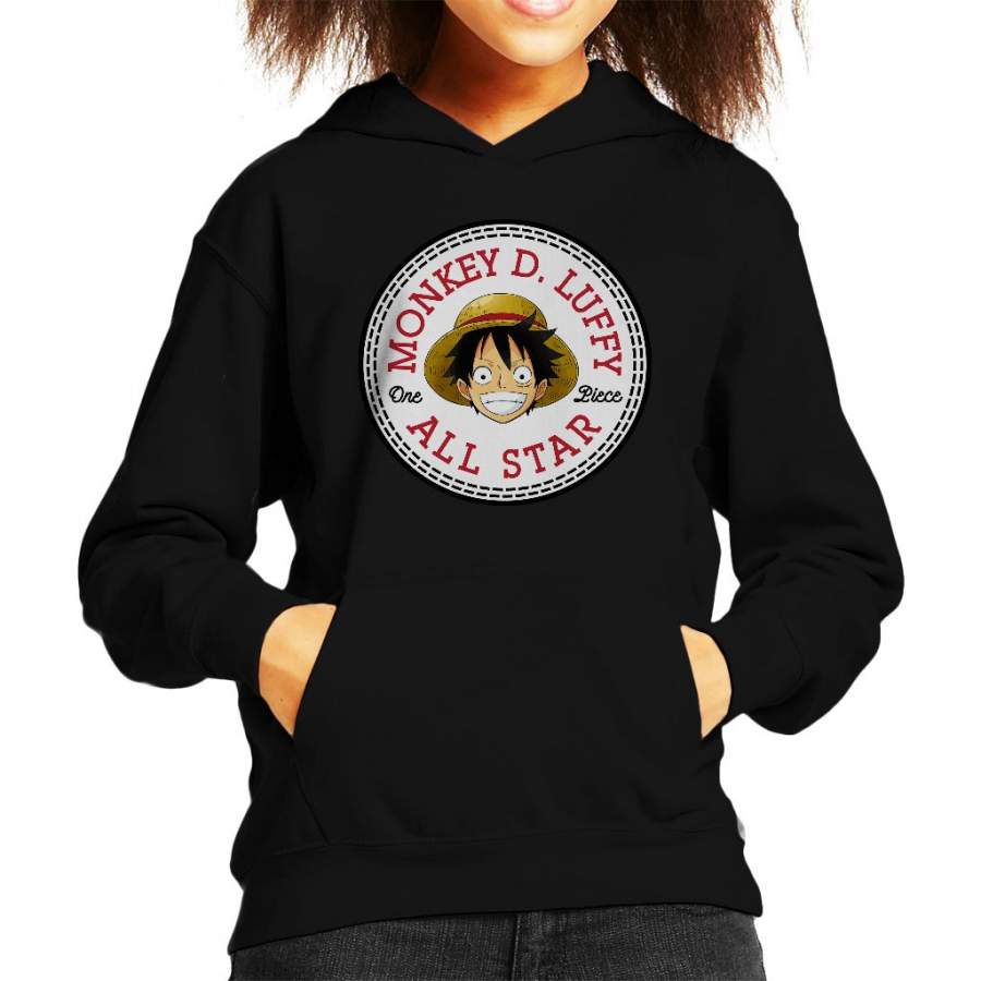 Monkey D Luffy One Piece Converse All Star Kid’s Hooded Sweatshirt