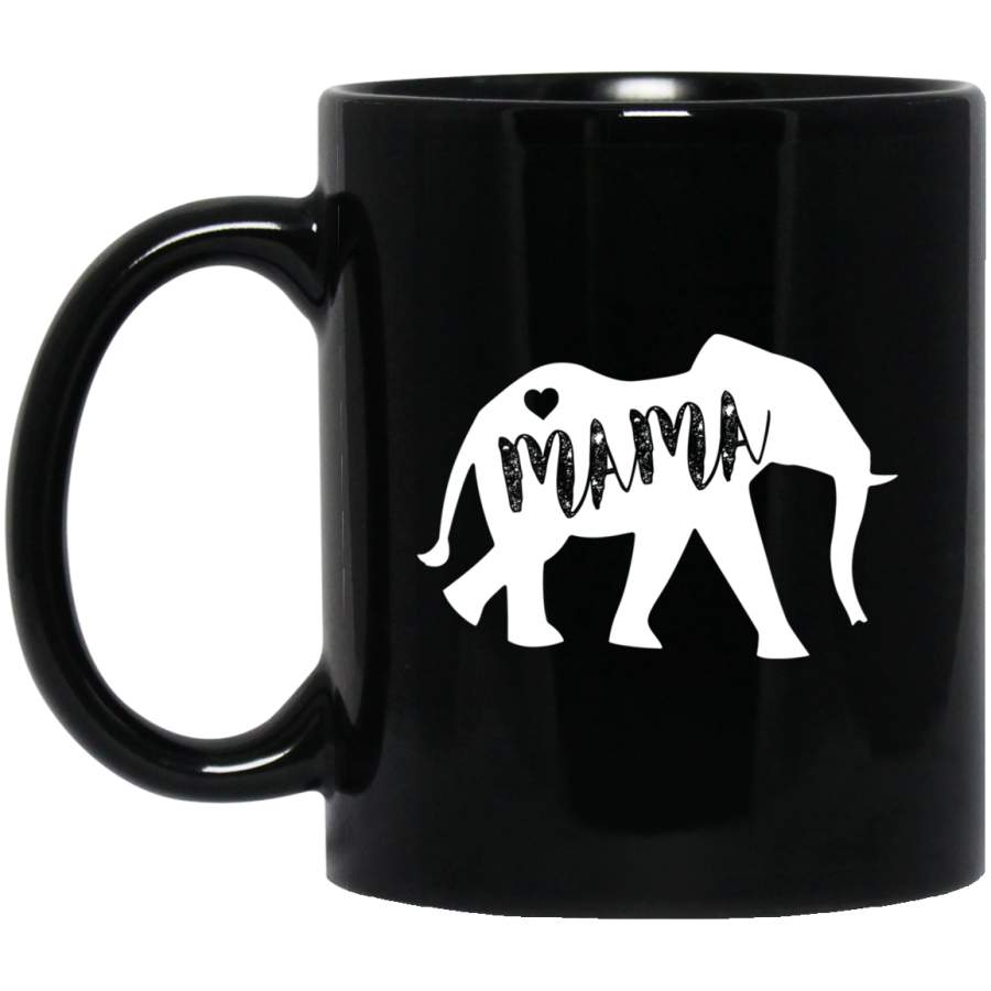 Mama Africa Elephant Cute Mothers Day Gift For Mom Black Mug