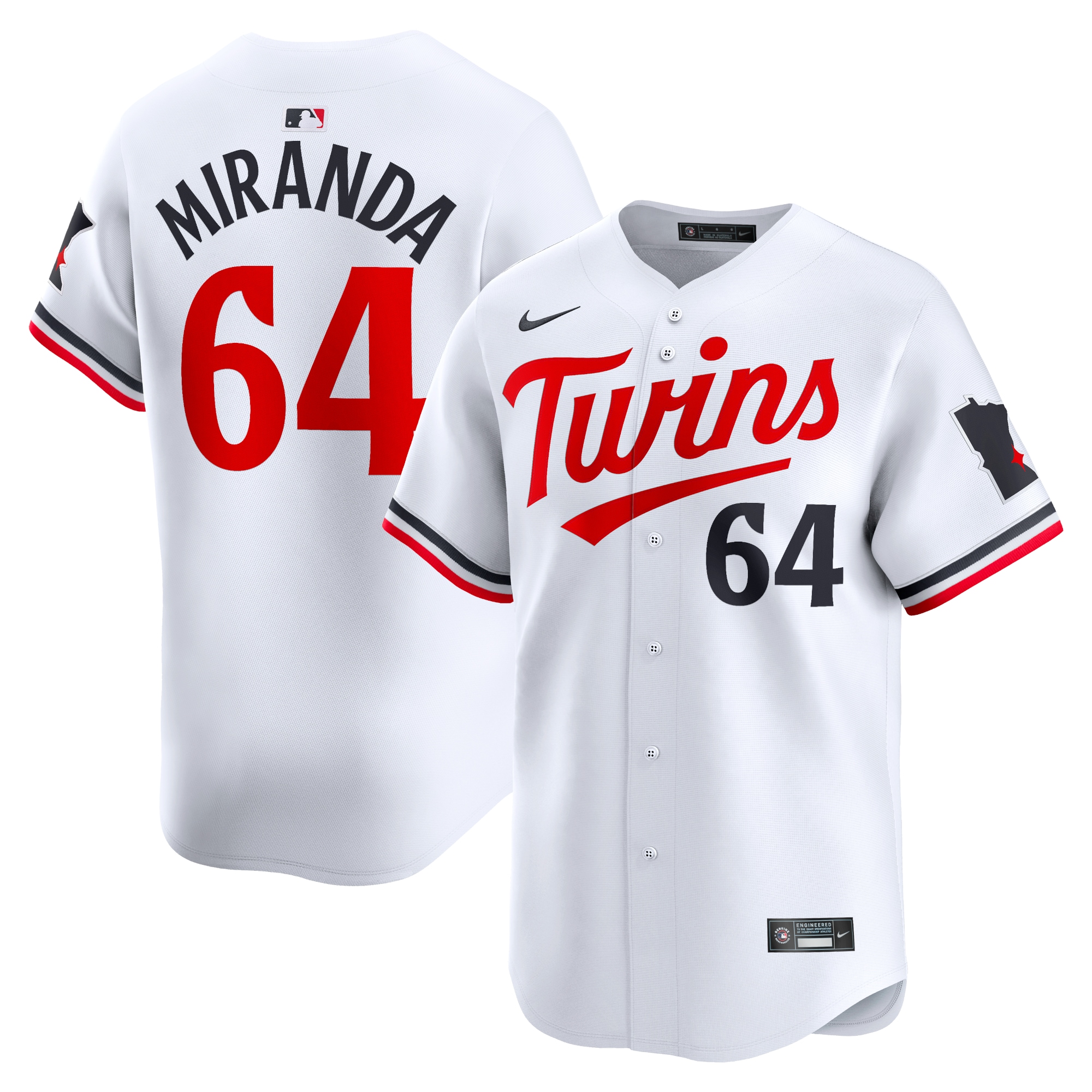 Jose Miranda Minnesota Twins Home Limited Player Jersey – White