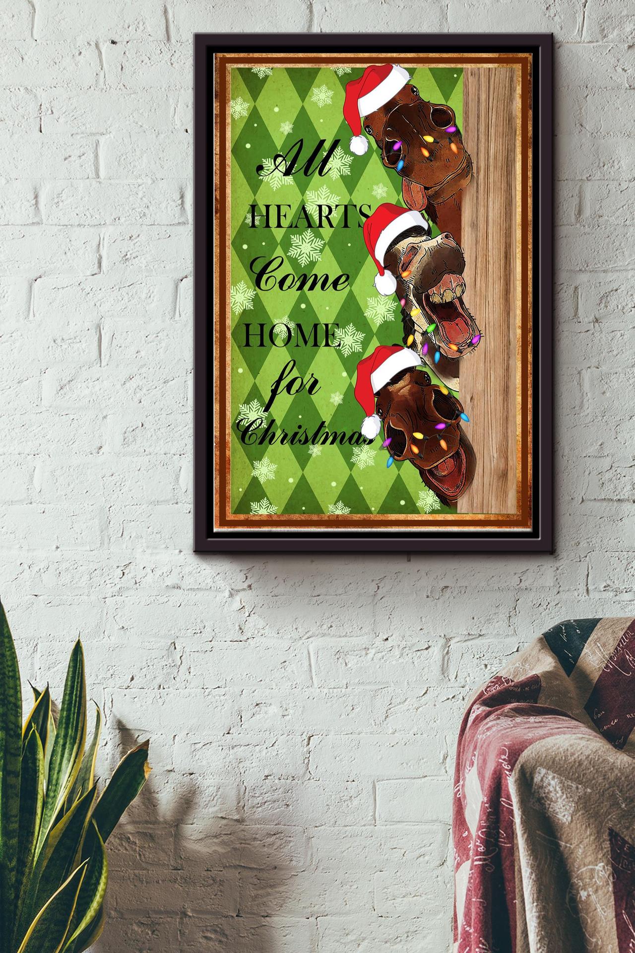 All Hearts Come Home For Christmas Poster – Animals Wall Art – Gift For Christmas Day Noel Canvas And Poster, Canvas Prints, My Poster Wall, Canvas Wall Art, Wall Decor Visual Art