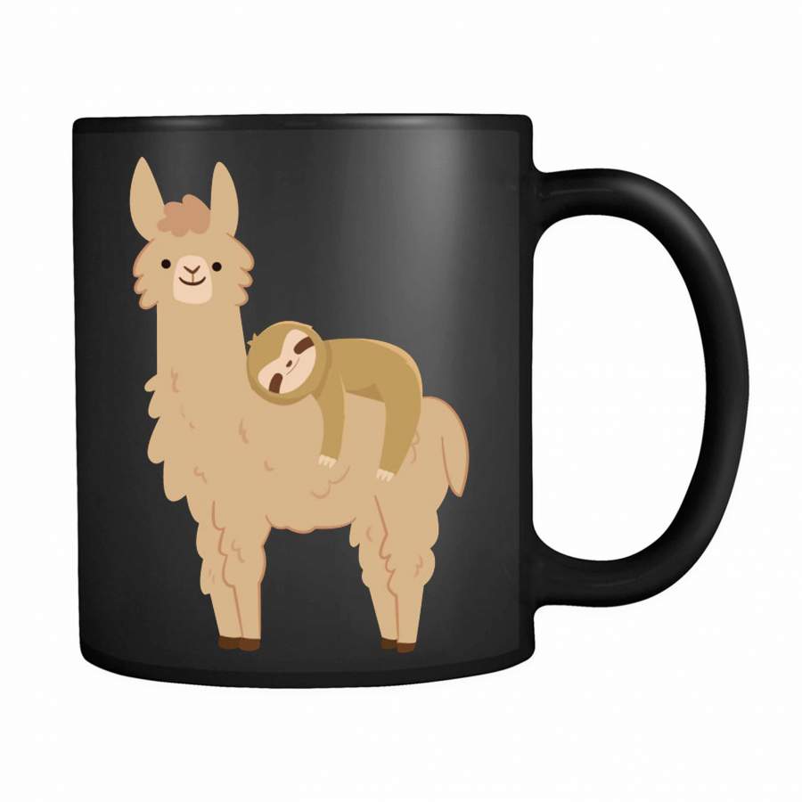 Sloth Relaxing On A Llama 11oz Mug