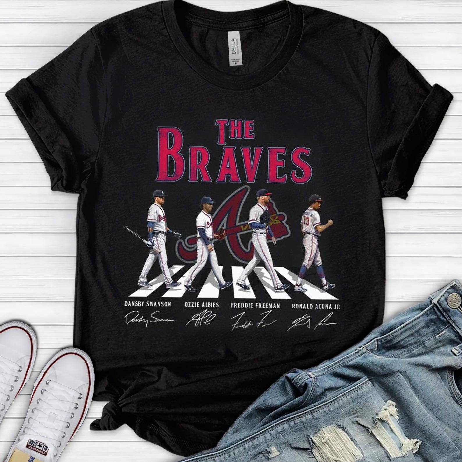 Baseball Teams Thank You For The Memories Shirt Ozzie Albies Dansby Swanson Freddie Freeman Ronald Acuda Jr Handsign Of Star T-Shirt