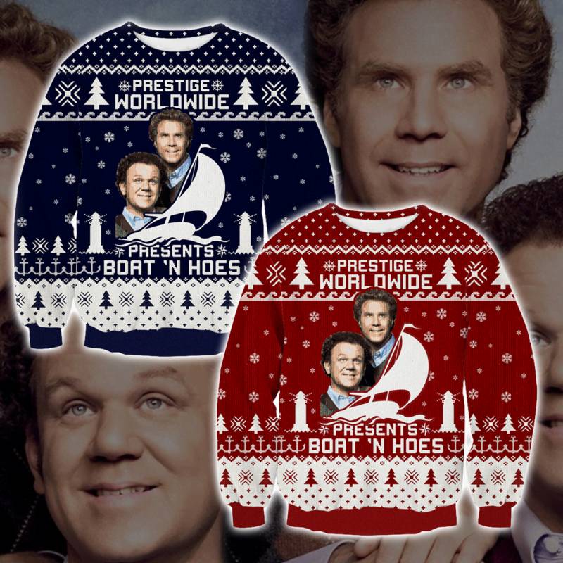 Step Brothers Knitting Pattern 3D Print Ugly Christmas Sweatshirt