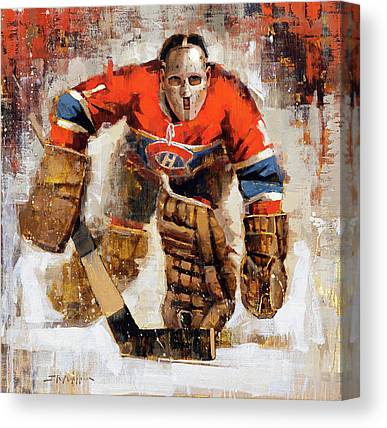 Jacques Plante Montreal Canadiens J Markham Canvas Print