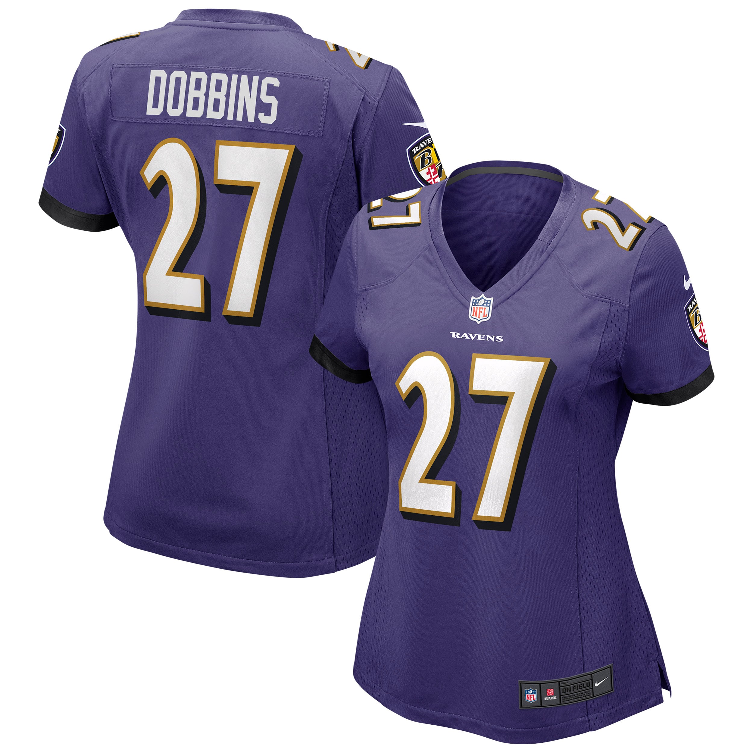 J.K. Dobbins Baltimore Ravens Women's Game Jersey – Purple