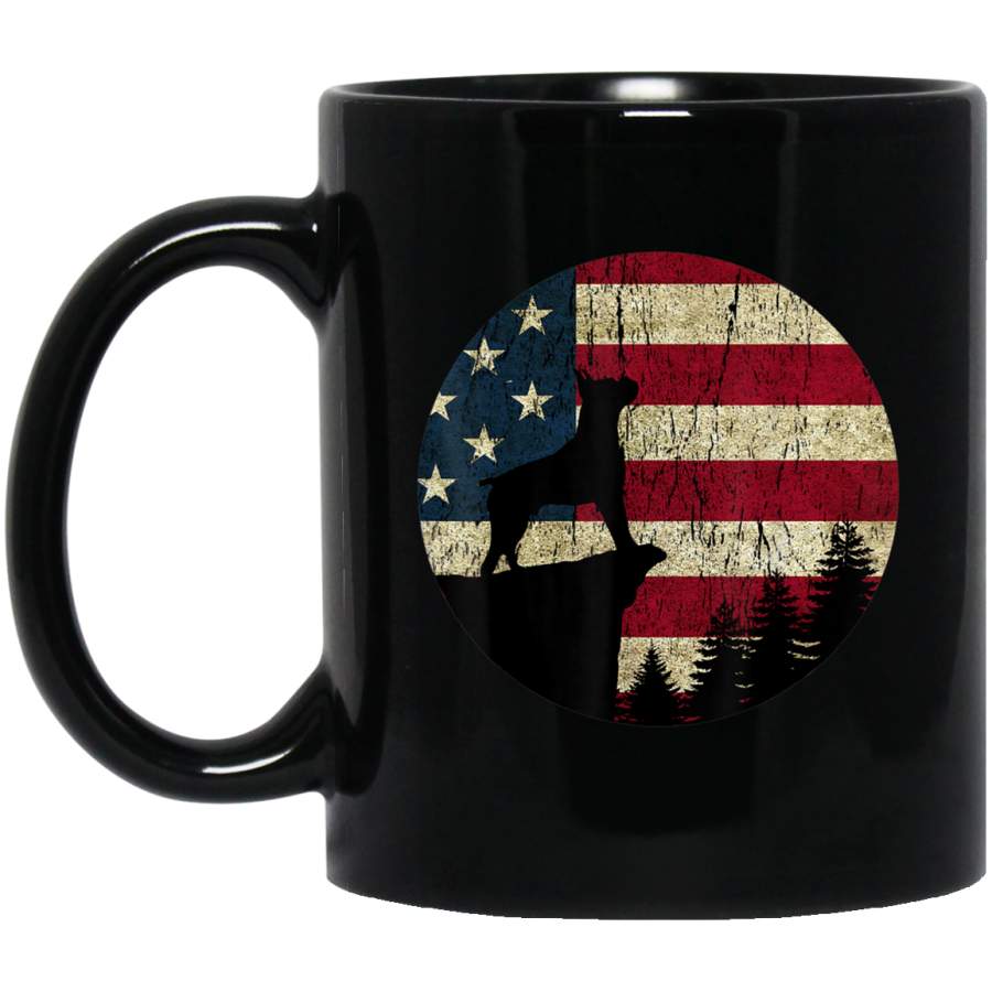 American Flag Vintage Patriot Boxer Dog Breed Mug 4th July Mug