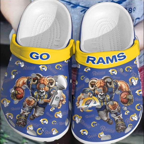 Personalized Los Angeles Rams Super Bowl Lvi Champions 3D Printed Unisex Crocs For Fans – Av-Nq307 – Tp