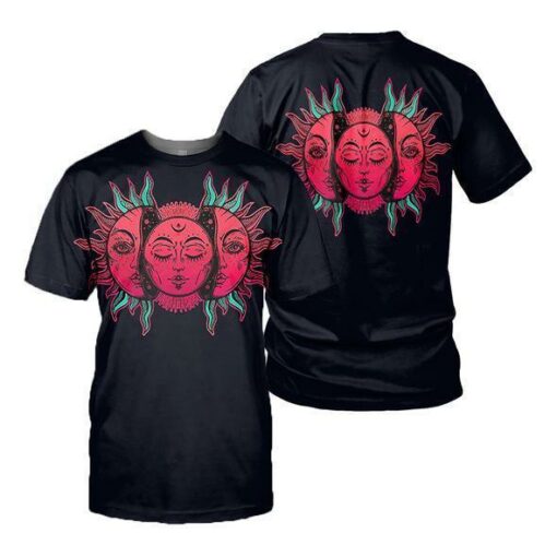 Hippie Style Live By The Sun Love By The Moon 3D All Over Print Shirts For Men & Women, Gift For Hippie Soul, Hippie Lover