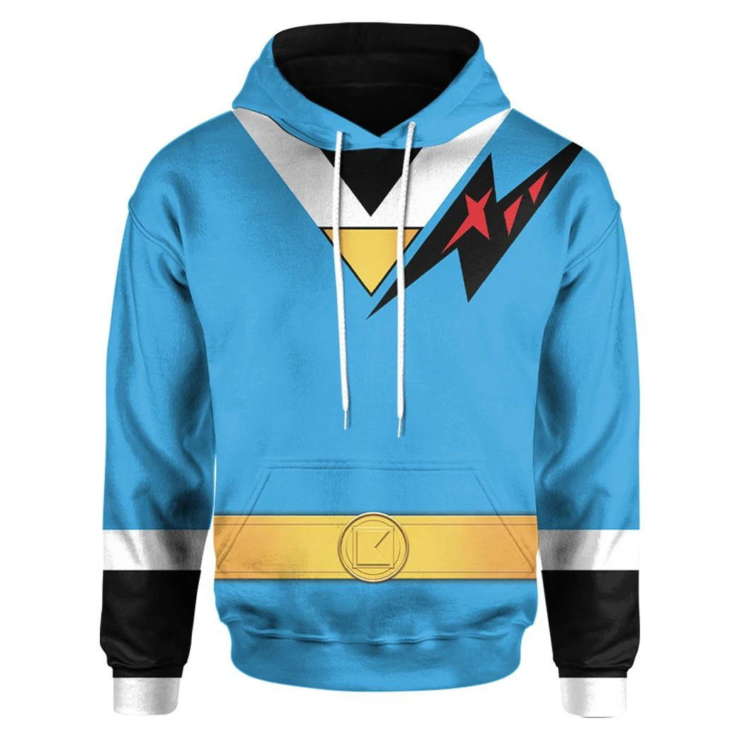 3D Mighty Morphin Alien Rangers Zkue Aquitar Ranger Custom Hoodie