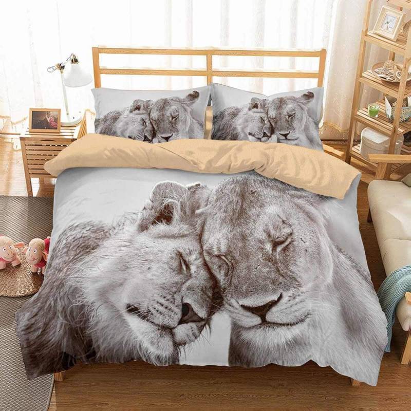 3D Customize Lion Bedding Set Duvet Cover Set Bedroom Set Bedlinen