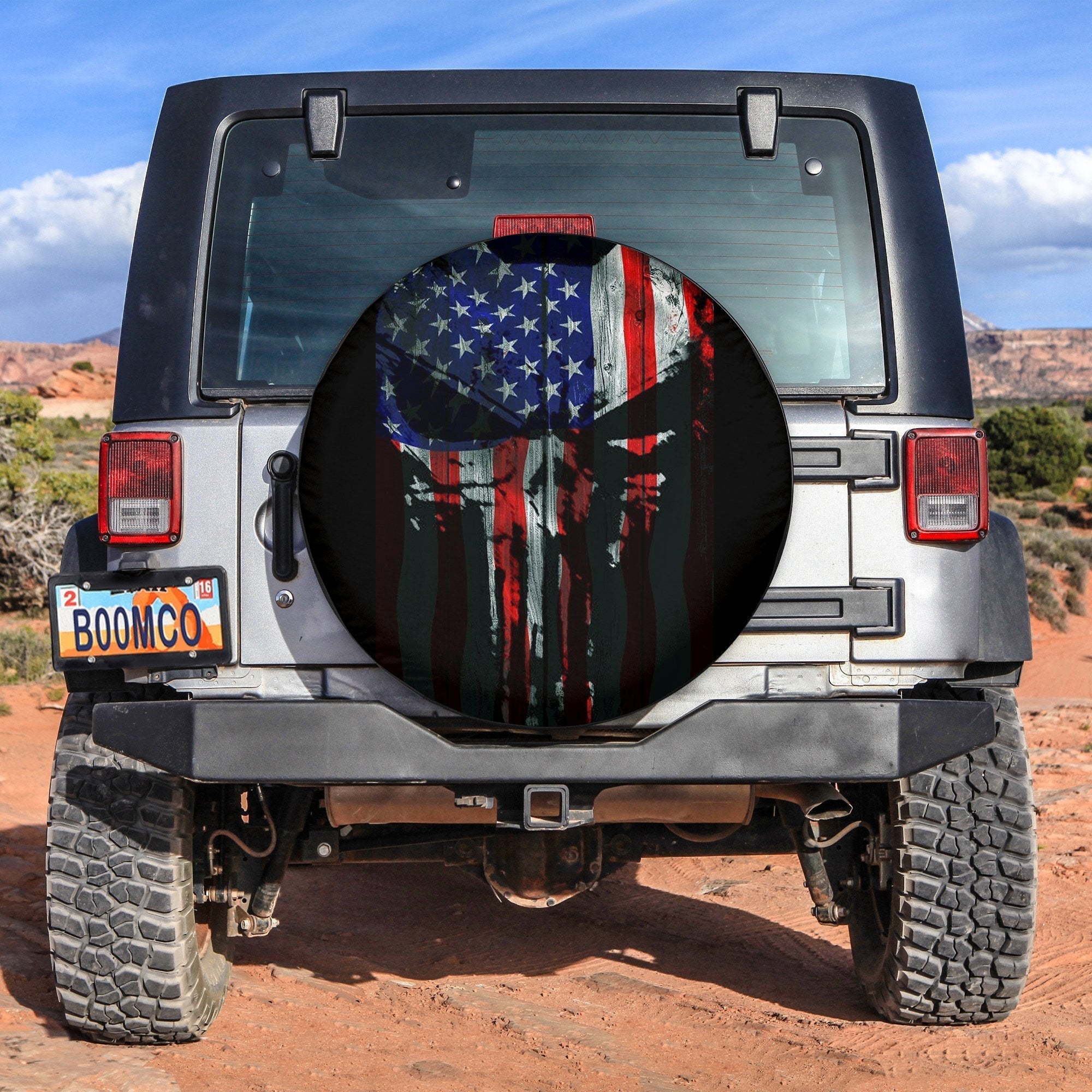 Jeep Native American Skull Spare Tire Cover No.5 Lt6