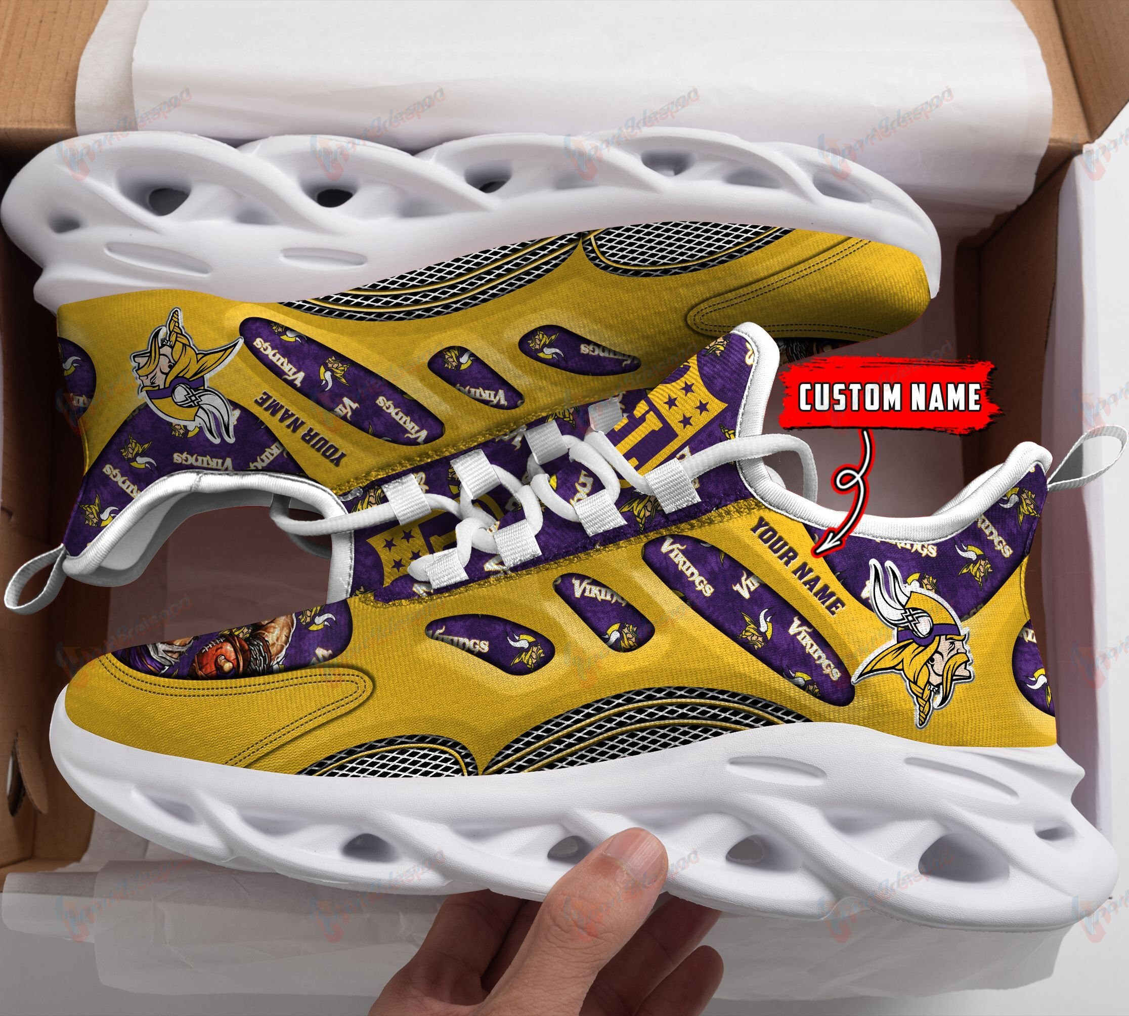 Minnesota Vikings Personalized Yezy Running Sneakers 207