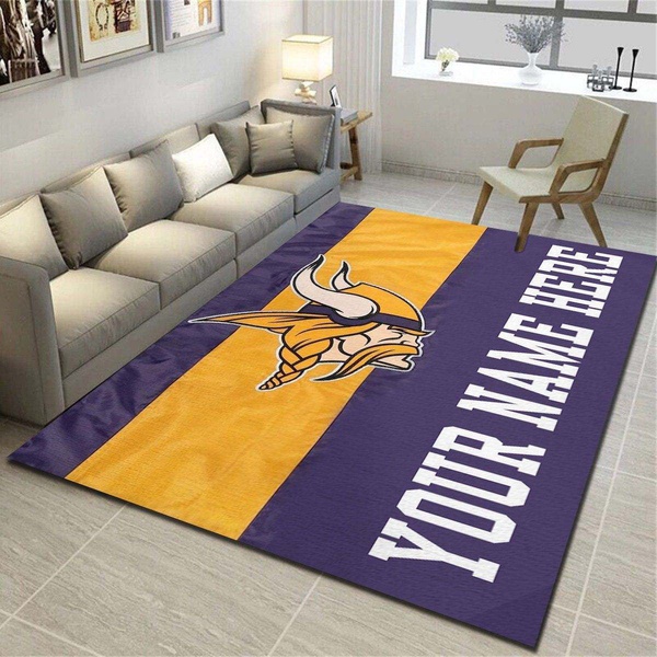 Minnesota Vikings Personalized Rug,Living Room Carpet,Customized Floor Mat Home Decor