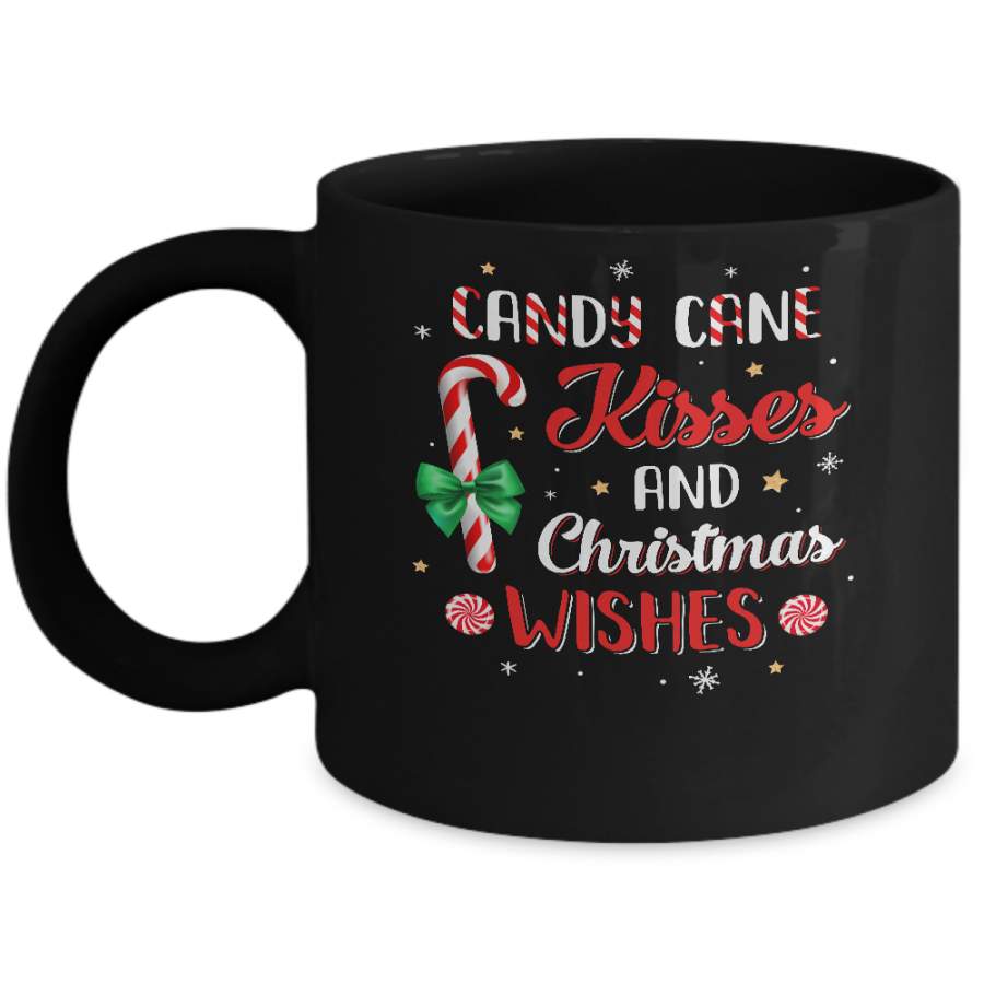 Candy Cane Kisses And Christmas Wishes Gifts Mug