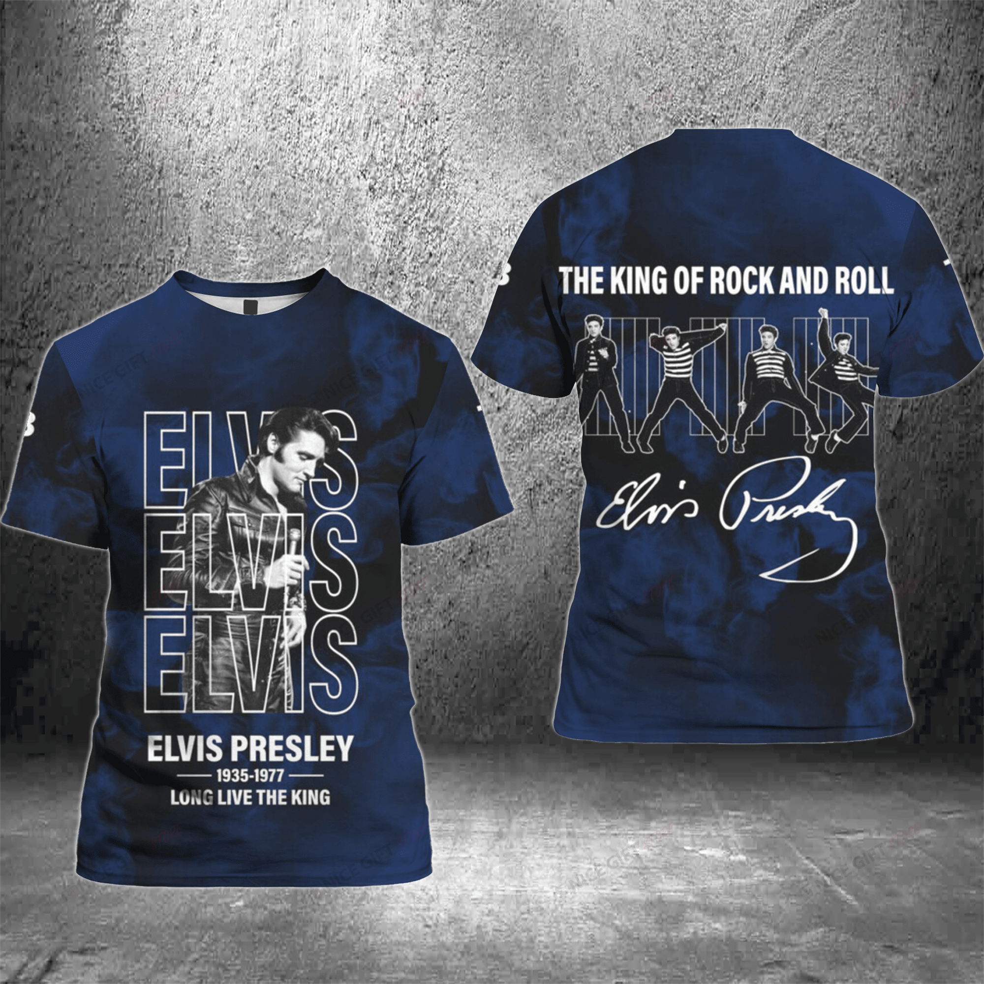 Elvis Presley The King Of Rock And Roll 3D T-Shirt 3Ts-H0X2