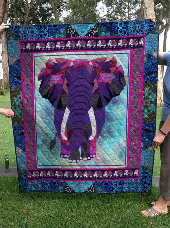 Blue Elephant Quilt Blanket – Quilt