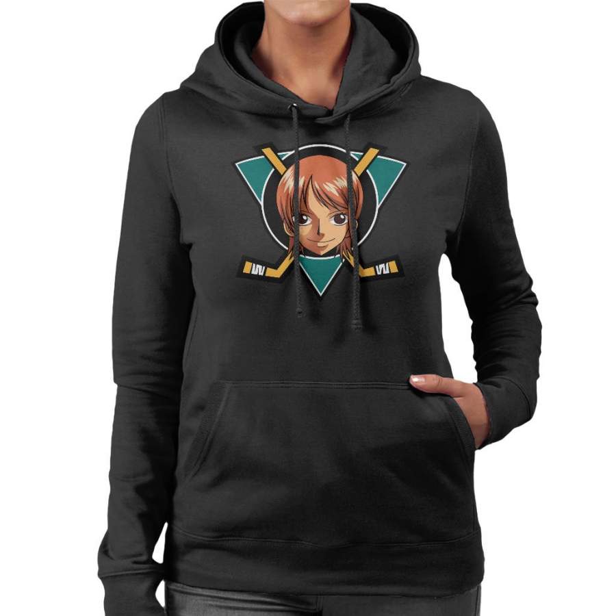 Nami Mighty Ducks One Piece Women’s Hooded Sweatshirt