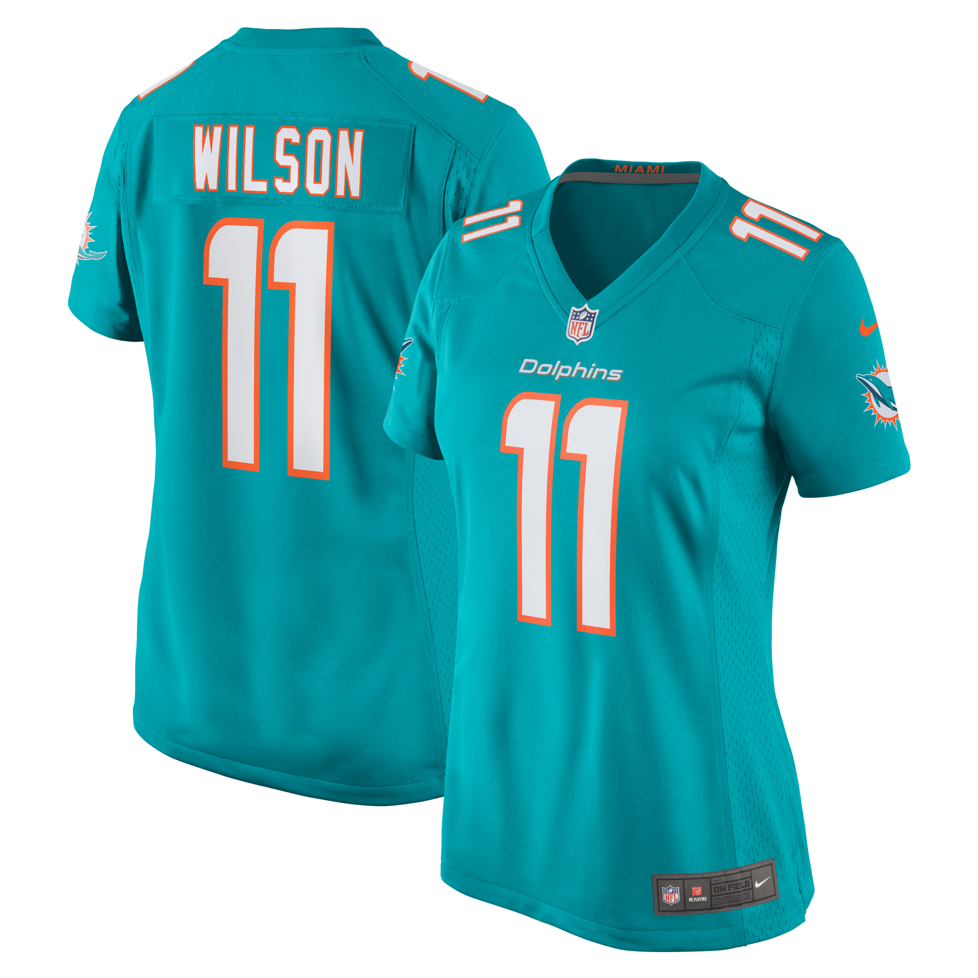 Women’s Miami Dolphins Cedrick Wilson Jr.  Aqua Team Game Jersey