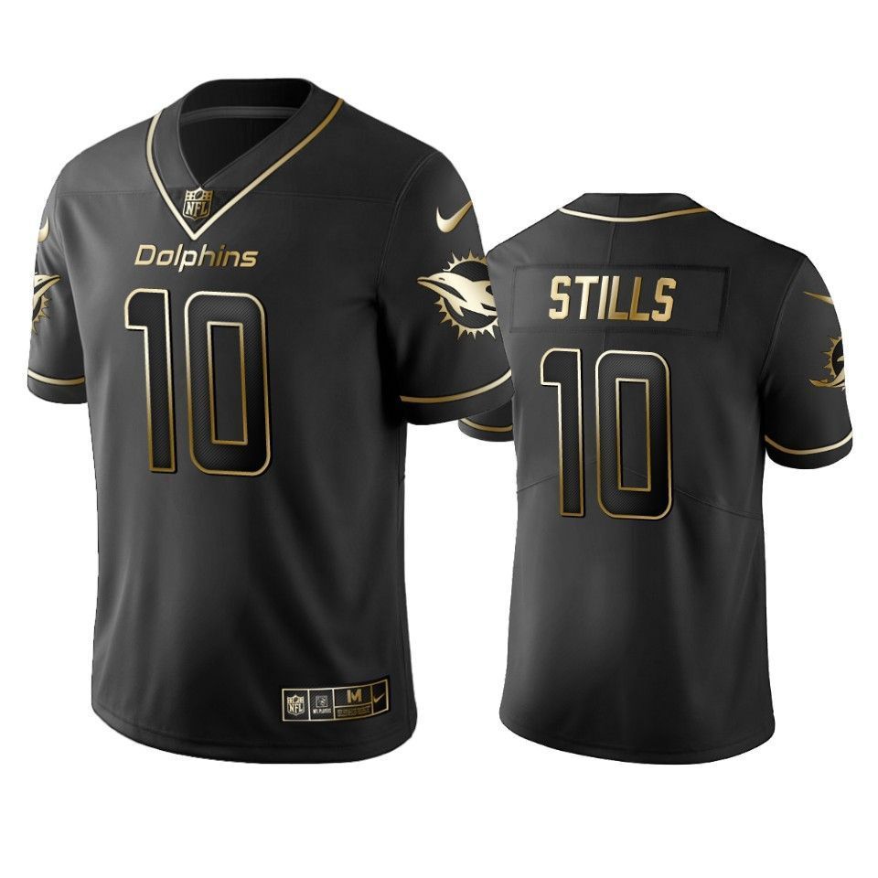 Dolphins 10 Kenny Stills Black Golden Edition Vapor Untouchable Limited Mens Jersey