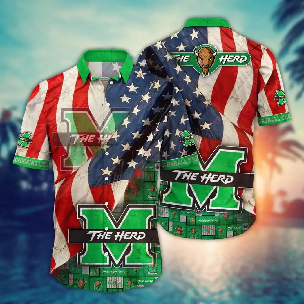 Marshall Thundering Herd Ncaa Flower Aloha Hawaiian Shirt 11, Ncaa Hawaiian Shirt