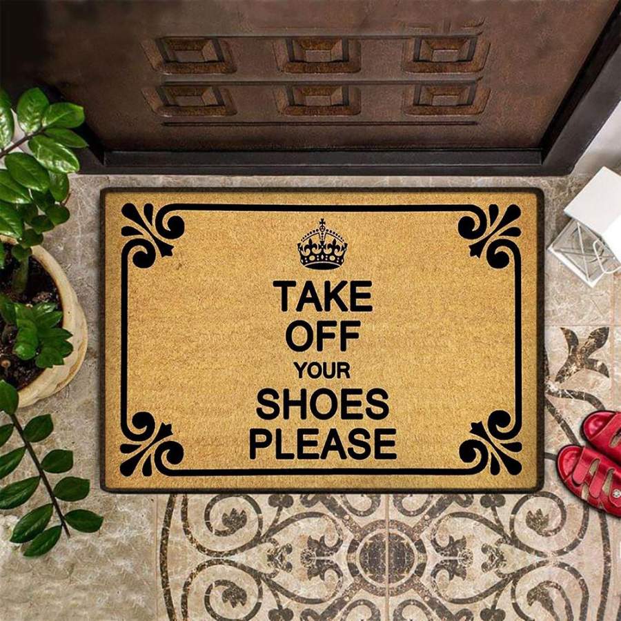 Take Off Your Shoes Please Doormat No Shoes Doormat Front Door Carpet Entry Door Rug