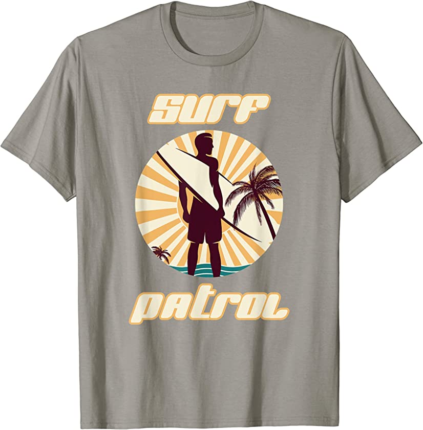 Vintage Surf Patrol Surfer with Surfboard T-Shirt