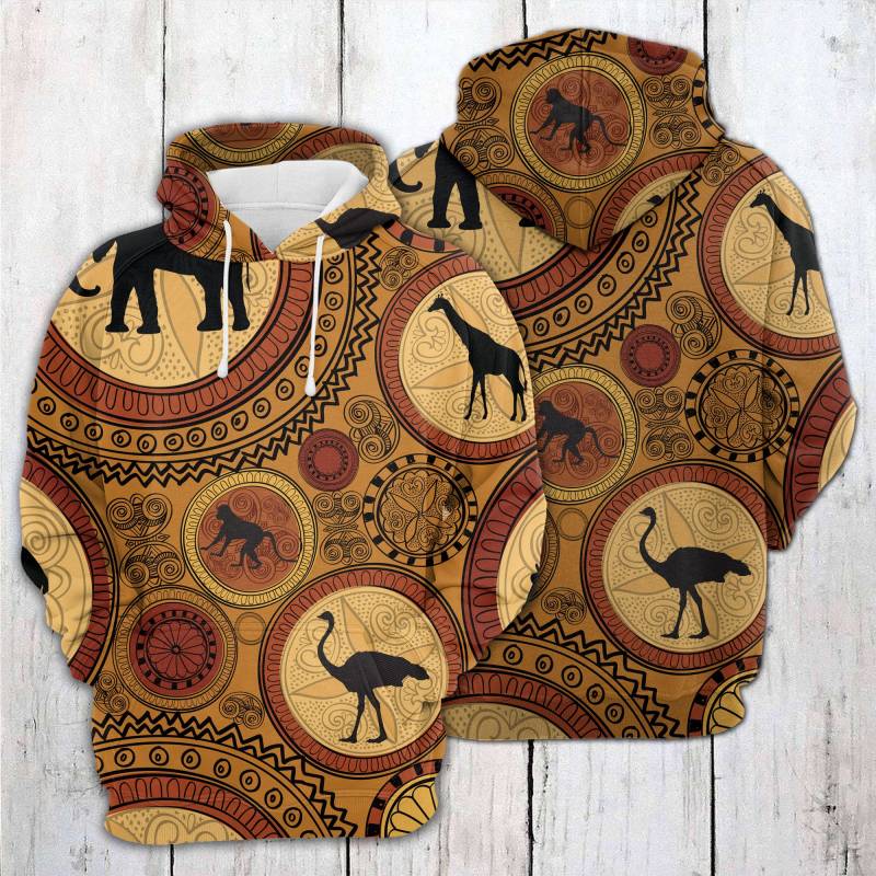 African Ethnic Animal H12621 – All Over Print Unisex Hoodie