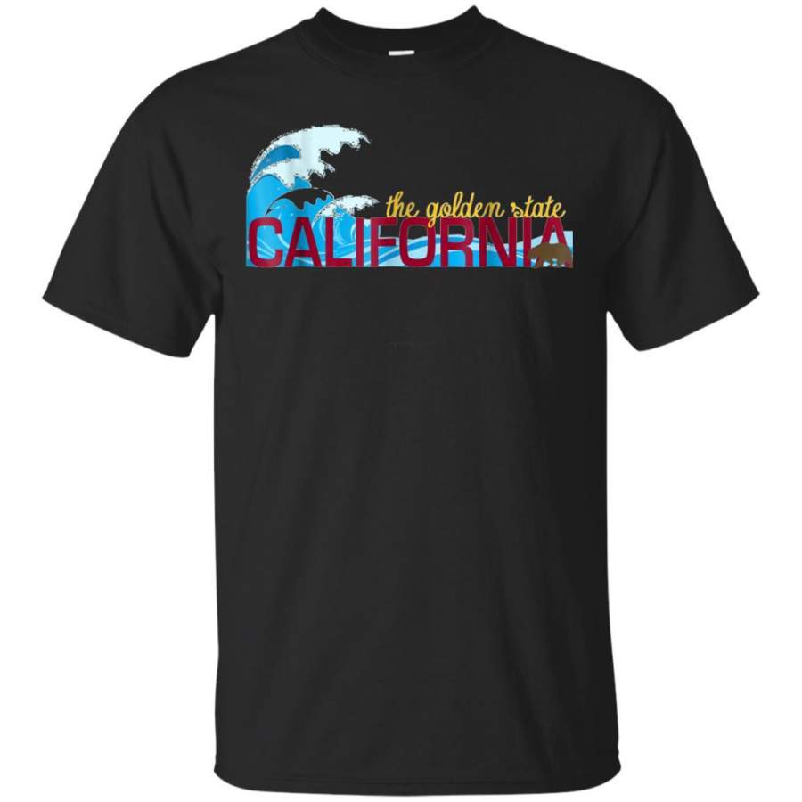 The Golden State of California Map Flag Vintage Shirt