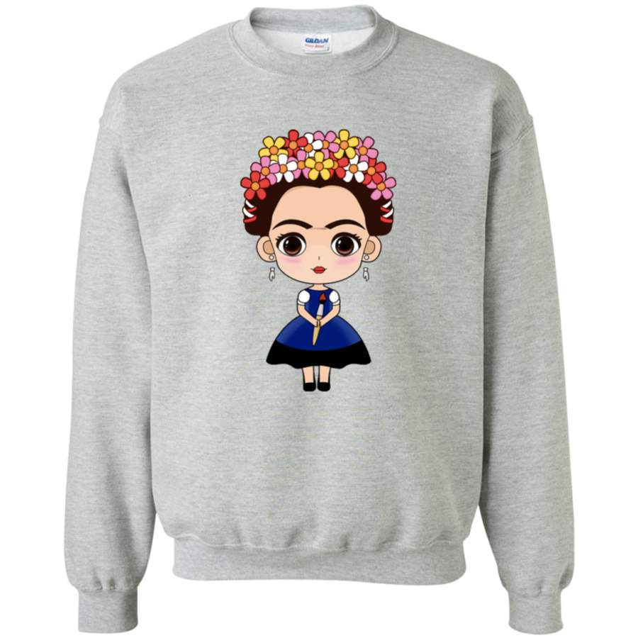 AGR Frida Kahlo Crewneck Pullover Sweatshirt