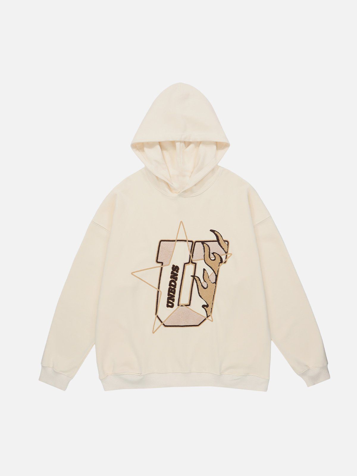 Talishko™ – Flocked Flame Letters Hoodie